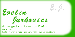 evelin jurkovics business card